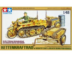 Kettenkraftrad w/Infantry Cart & Goliath Demolition Vehicle 1:48 | 32502 TAMIYA