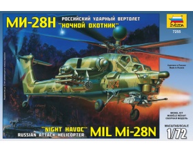Mil Mi-28N Night Havoc Modern Russian Attack Helicopter 1:72 | Zvezda 7255