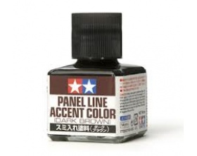 Panel Line Accent Color - Dark Brown - 40ml | Tamiya 87140
