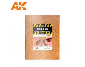 Płyta korkowa gruboziarnista 3,0x200x300mm (2szt.) | AK8054