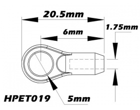 Snap kulowy 5,0mm M2,0 (6 szt.) - HPET019 Xtreme