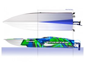 SPARTAN - łódź zdalnie sterowana (zielona) | 57076-4G TRAXXAS