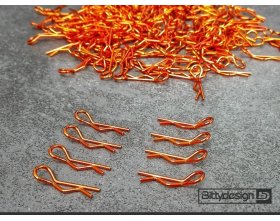 Spinki karoserii (8szt.) pomarańczowe | BDBC-8 BITTY DESIGN