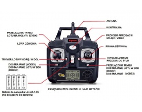Syma X5C (kamera 2MP, radio 2.4GHz, zasięg do 50m)