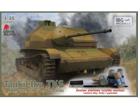 TKS -polska tankietka 20mm NKM wz. 38 FK-A ZESTAW Z FARBAMI 1:35 | E3501 IBG