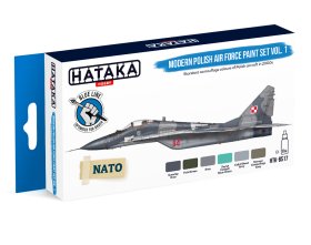 Zestaw farb akrylowych (Modern Polish Air Force paint set vol. 1) | HTK-BS17 HATAKA
