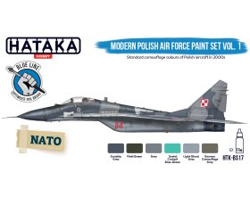 Zestaw farb akrylowych (Modern Polish Air Force paint set vol. 1) | HTK-BS17 HATAKA