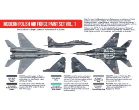 Zestaw farb akrylowych (Modern Polish Air Force Paint Set Vol.1) | HTK-AS17 HATAKA