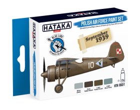 Zestaw farb akrylowych (Polish Air Force Paint Set September 1939) | HTK-BS01 HATAKA